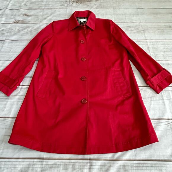 Vintage Talora trench coat jacket cotton lightweight fall  preppy minimalist XS - Picture 4 of 11